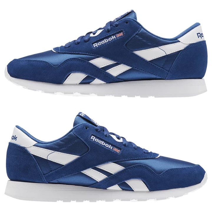 Zapatillas Reebok Classic Nylon M Mujer Azules Blancas | 910385VJS