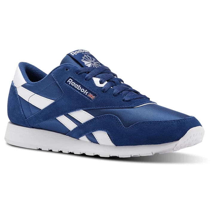 Zapatillas Reebok Classic Nylon M Mujer Azules Blancas | 910385VJS