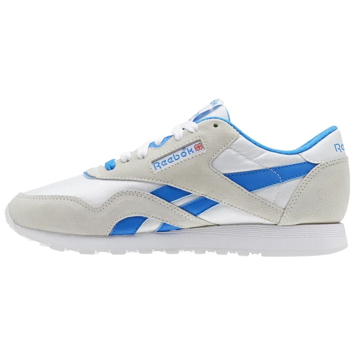 Zapatillas Reebok Classic Nylon Mujer Blancas Azules | 629138VTL