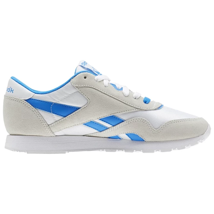 Zapatillas Reebok Classic Nylon Mujer Blancas Azules | 629138VTL