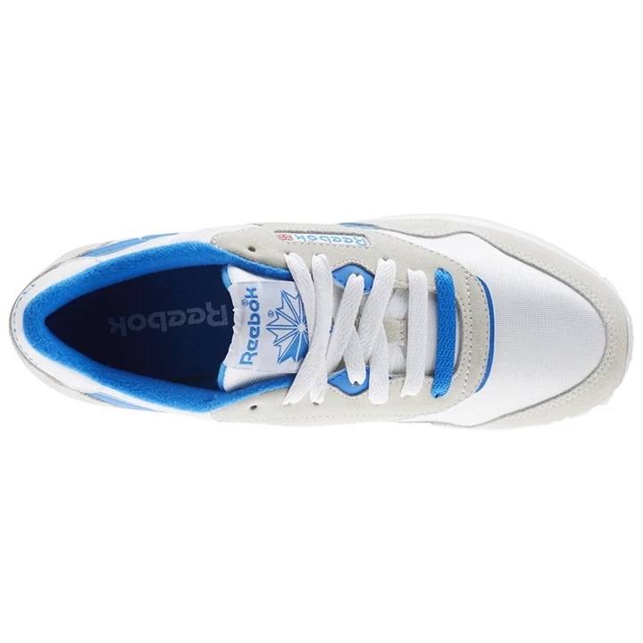 Zapatillas Reebok Classic Nylon Mujer Blancas Azules | 629138VTL