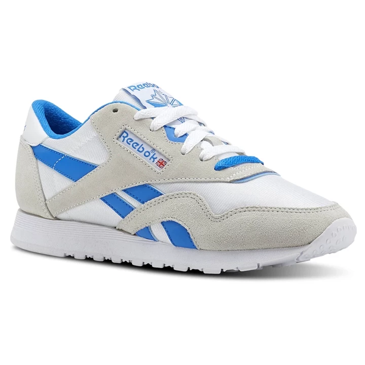 Zapatillas Reebok Classic Nylon Mujer Blancas Azules | 629138VTL