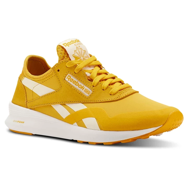 Zapatillas Reebok Classic Nylon Mujer Doradas Blancas | 152406XTV