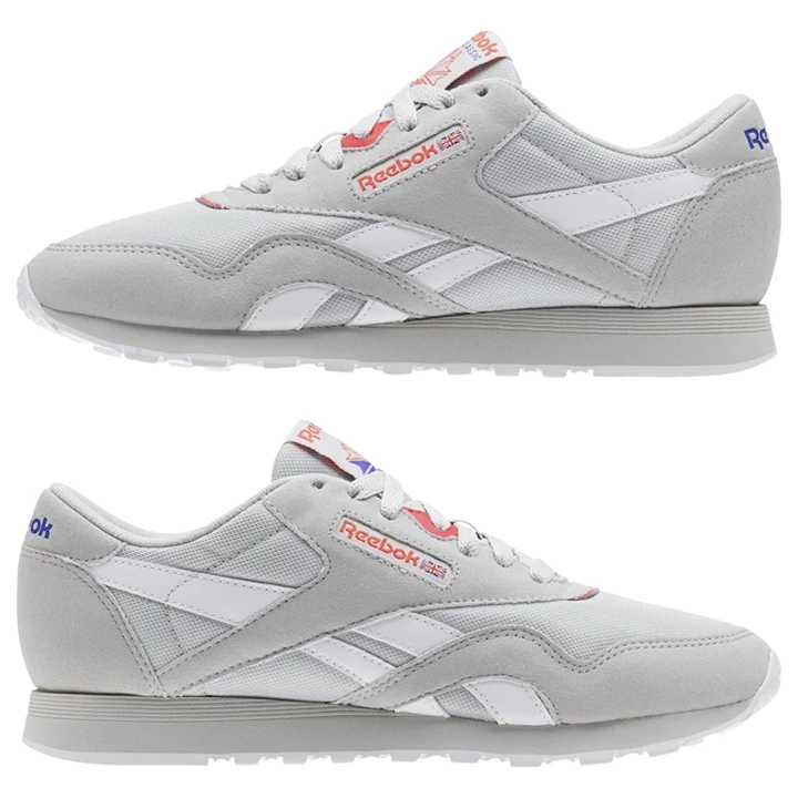 Zapatillas Reebok Classic Nylon Mujer Gris Rosas | 549786JSO