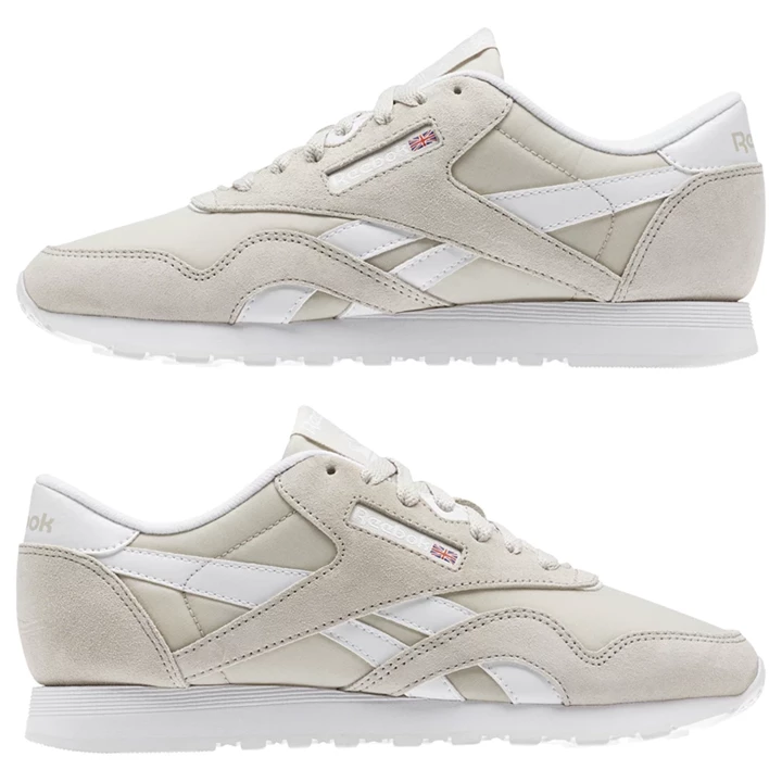 Zapatillas Reebok Classic Nylon Neutrals Mujer Beige Gris Blancas | 240837WOB