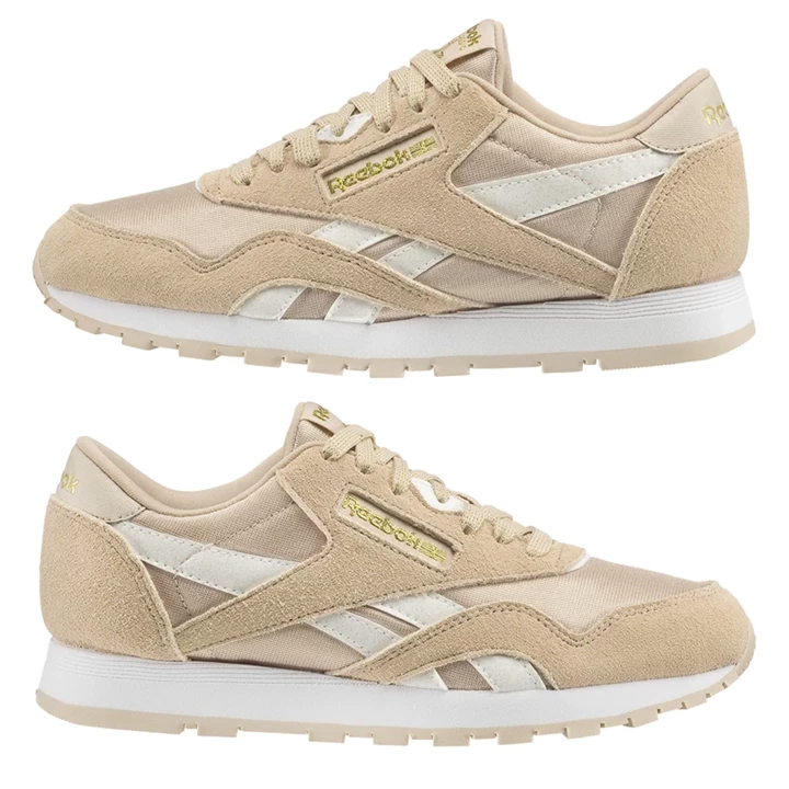 Zapatillas Reebok Classic Nylon Niños Beige Doradas | 710532HAE