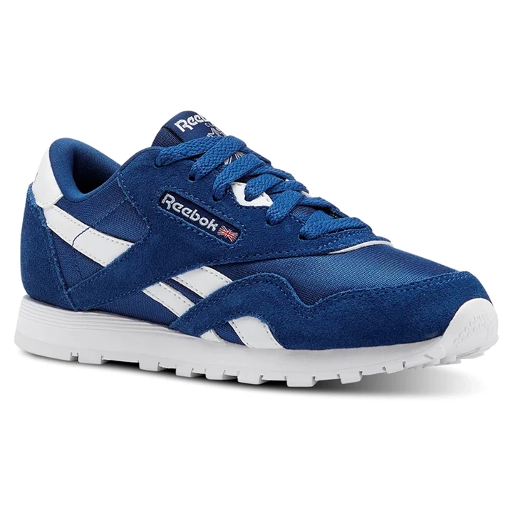 Zapatillas Reebok Classic Nylon - Pre-School Niños Azules Blancas | 706195ELJ