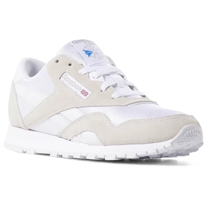 Zapatillas Reebok Classic Nylon - Primary School Niños Blancas Gris | 541803YMV