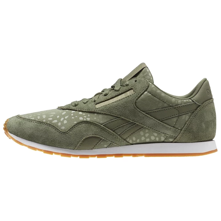 Zapatillas Reebok Classic Nylon Slim Text Lux Mujer Verde Blancas | 943756DAL