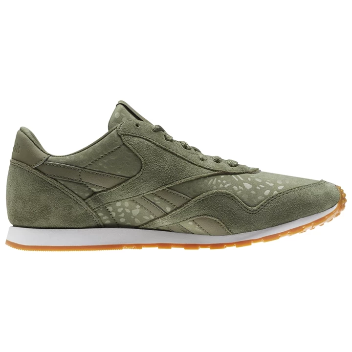 Zapatillas Reebok Classic Nylon Slim Text Lux Mujer Verde Blancas | 943756DAL