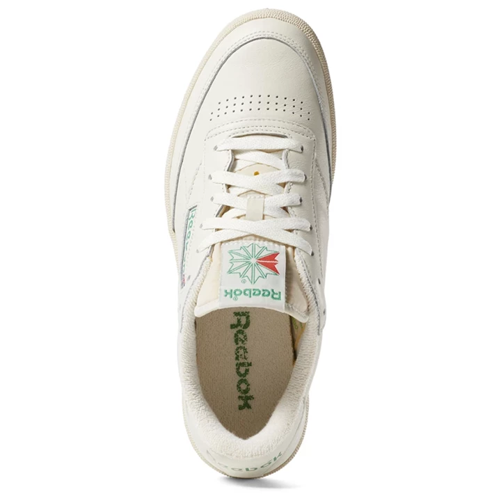 Zapatillas Reebok Club C 1985 TV Hombre Blancas Verde | 352196YZK