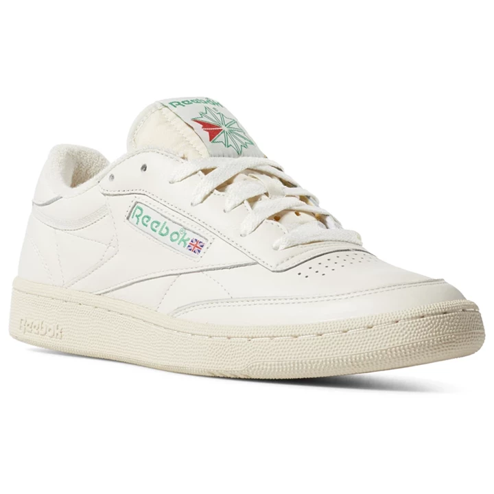 Zapatillas Reebok Club C 1985 TV Hombre Blancas Verde | 352196YZK