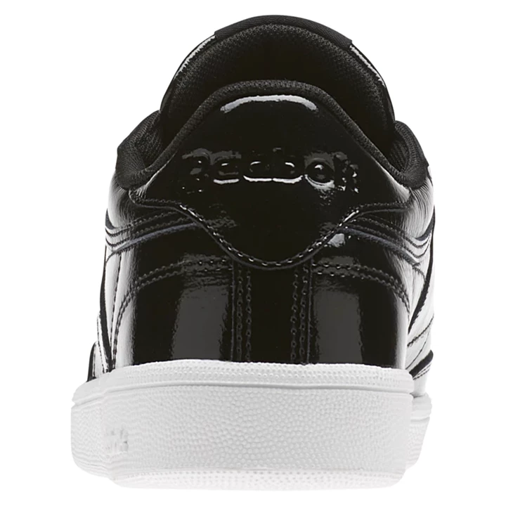 Zapatillas Reebok Club C 85 Charol Mujer Negras Blancas | 768432AIJ