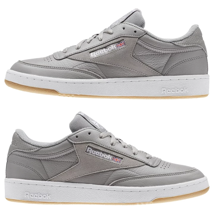 Zapatillas Reebok Club C 85 ESTL Hombre Gris Blancas Azules | 308651BRN