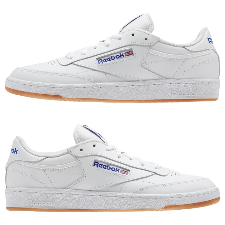 Zapatillas Reebok Club C 85 Hombre Blancas Azul Real | 254086VYI