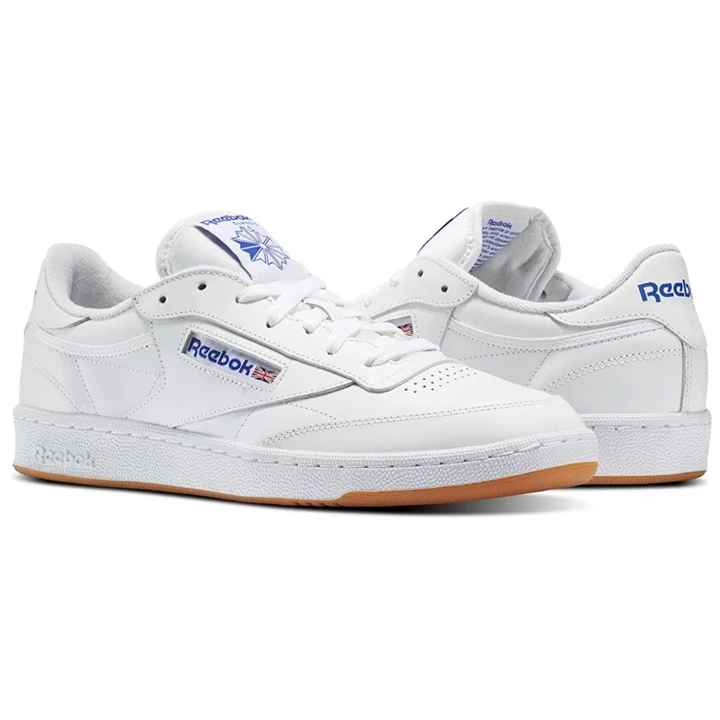 Zapatillas Reebok Club C 85 Hombre Blancas Azul Real | 254086VYI