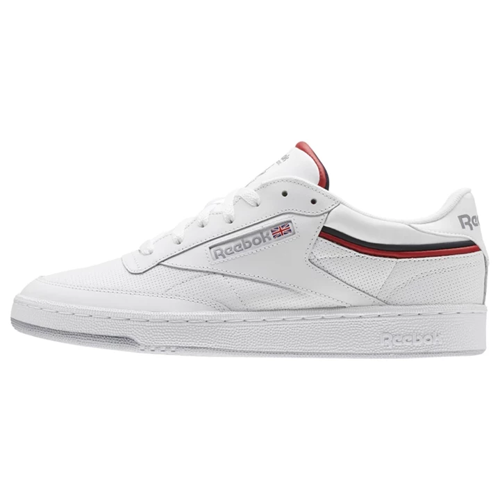 Zapatillas Reebok Club C 85 Hombre Blancas Azul Marino Rojas | 682710OQB