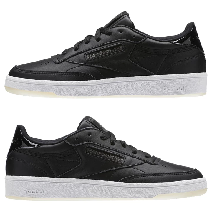 Zapatillas Reebok Club C 85 Melted Metals Mujer Negras Blancas | 945826TAH