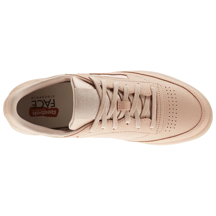 Zapatillas Reebok Club C 85 Mujer Beige Blancas | 241638WHZ