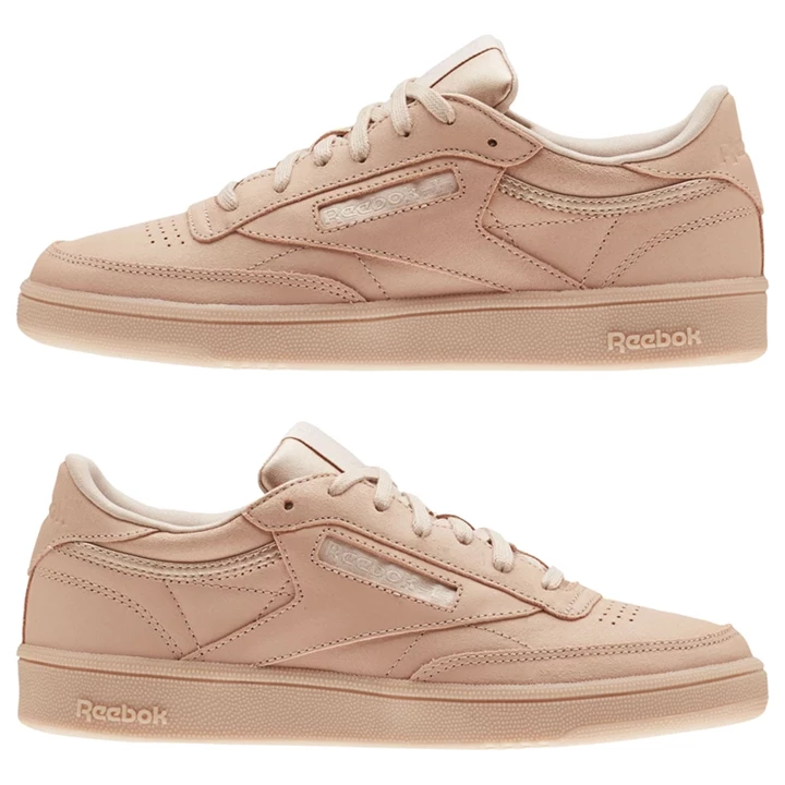 Zapatillas Reebok Club C 85 Mujer Beige Blancas | 241638WHZ