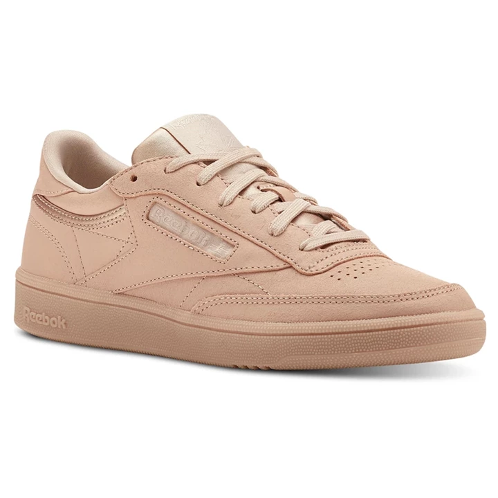 Zapatillas Reebok Club C 85 Mujer Beige Blancas | 241638WHZ