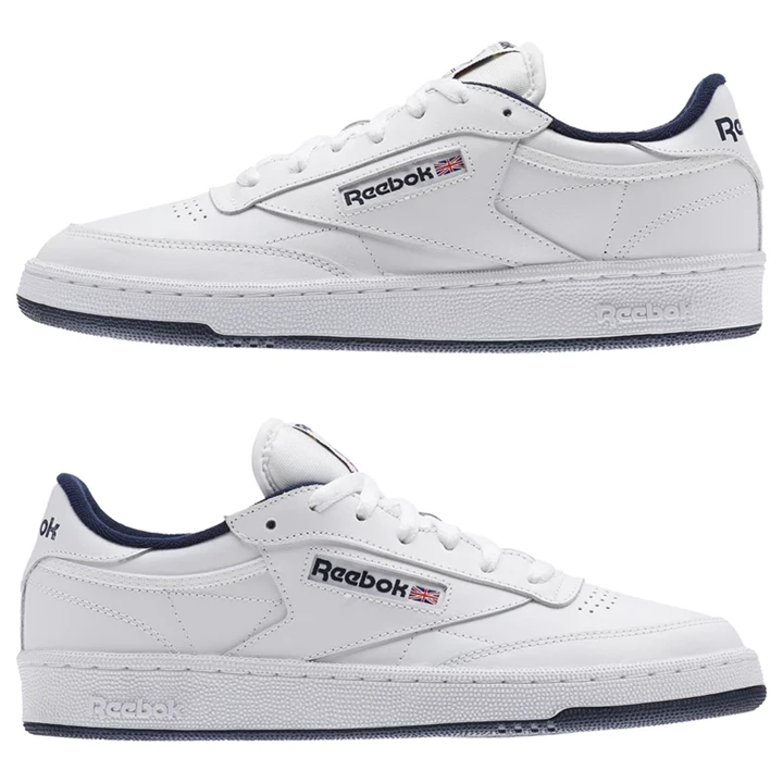 Zapatillas Reebok Club C 85 Mujer Blancas Azul Marino | 874016CEH