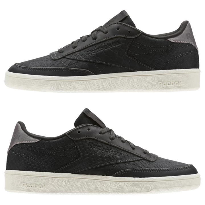 Zapatillas Reebok Club C 85 Mujer Doradas Negras | 485026EVN