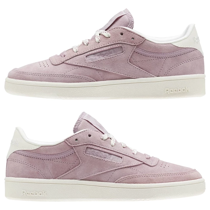 Zapatillas Reebok Club C 85 Mujer Rosas Blancas | 150697QSM