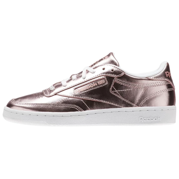 Zapatillas Reebok Club C 85 S Shine Mujer Rosas Cobra Blancas | 869351MHO