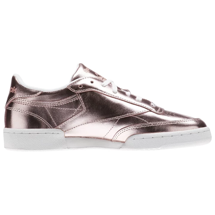 Zapatillas Reebok Club C 85 S Shine Mujer Rosas Cobra Blancas | 869351MHO