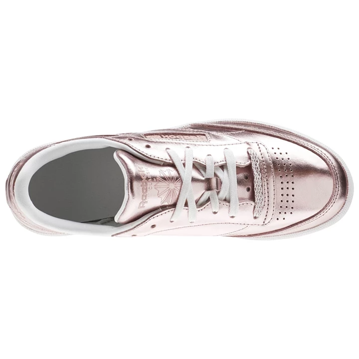 Zapatillas Reebok Club C 85 S Shine Mujer Rosas Cobra Blancas | 869351MHO