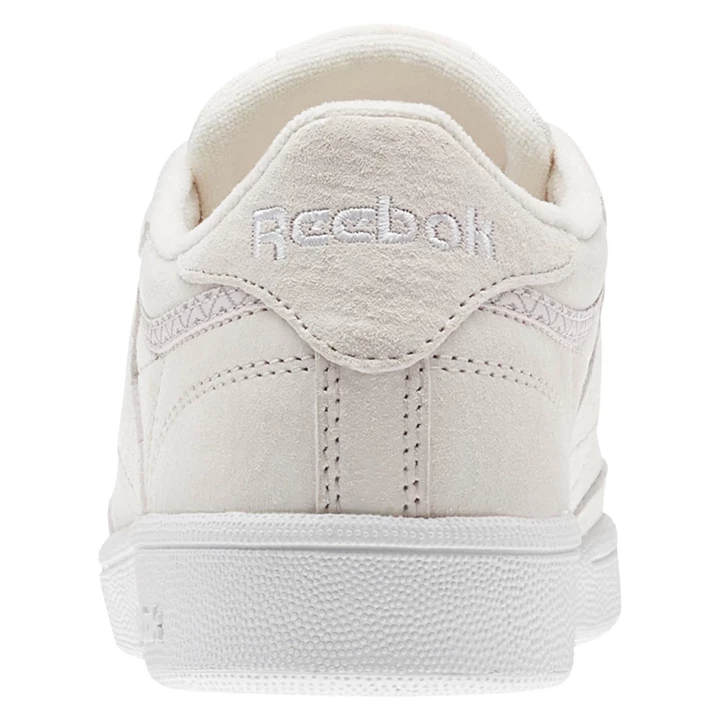 Zapatillas Reebok Club C 85 Trim Nubuck Mujer Rosas Blancas Gris | 384027TBZ