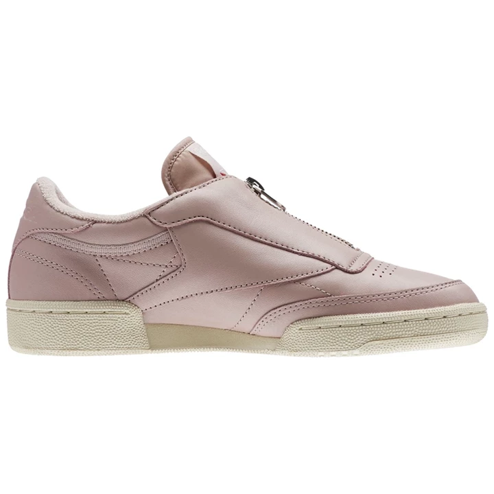 Zapatillas Reebok Club C 85 Zip Mujer Rosas Blancas Plateadas | 061358FSP