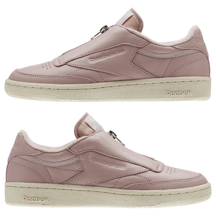 Zapatillas Reebok Club C 85 Zip Mujer Rosas Blancas Plateadas | 061358FSP