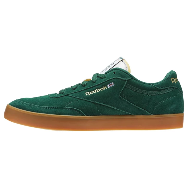 Zapatillas Reebok Club C Gum Mujer Verde Oscuro Blancas Doradas | 398427AKM