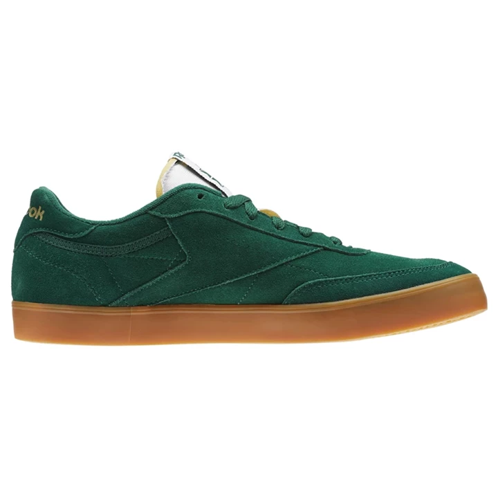 Zapatillas Reebok Club C Gum Mujer Verde Oscuro Blancas Doradas | 398427AKM