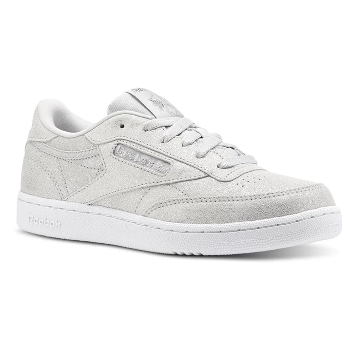 Zapatillas Reebok Club C Niños Plateadas Gris Blancas | 793021POA