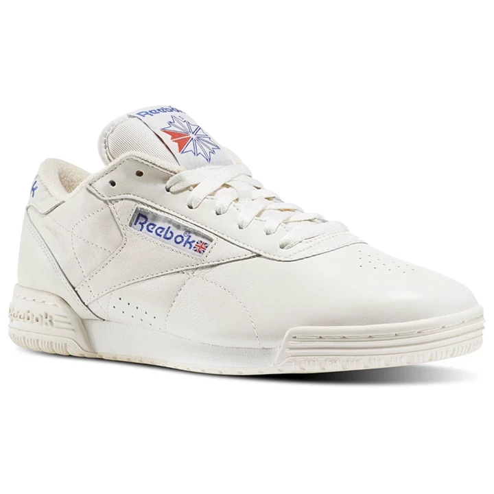 Zapatillas Reebok Exofit Lo Clean Vintage  Hombre Beige Azules Rojas | 639427AFB