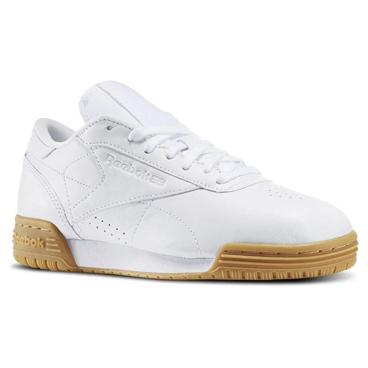 Zapatillas Reebok Exofit Lo Cln Garment Gum Mujer Blancas Marrones | 431029CXE