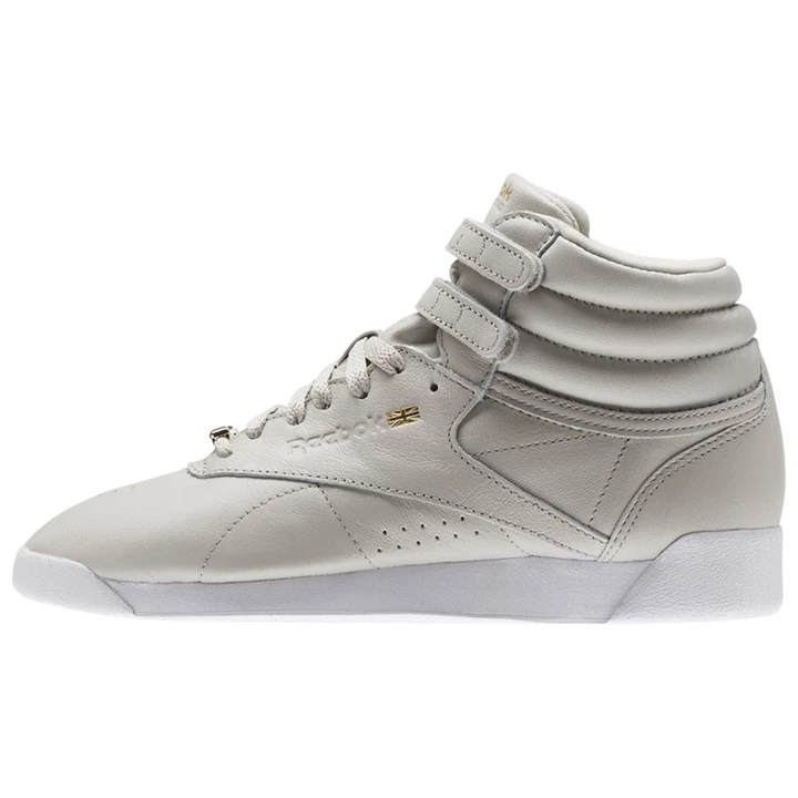 Zapatillas Reebok Freestyle HI MUTED Mujer Beige Gris Blancas | 302756JDP