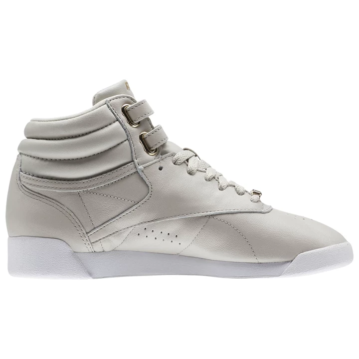 Zapatillas Reebok Freestyle HI MUTED Mujer Beige Gris Blancas | 302756JDP