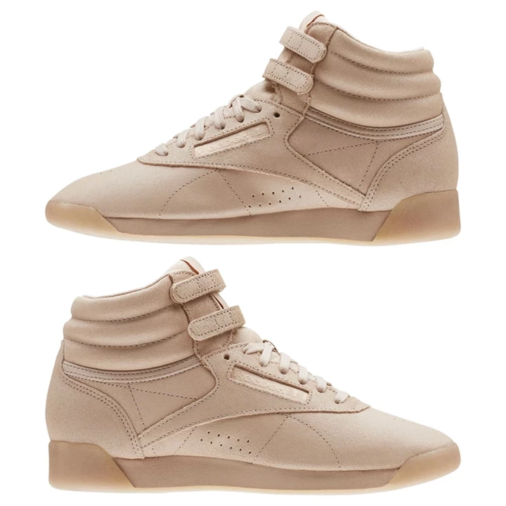 Zapatillas Reebok Freestyle Hi Mujer Beige Blancas | 453681LEW