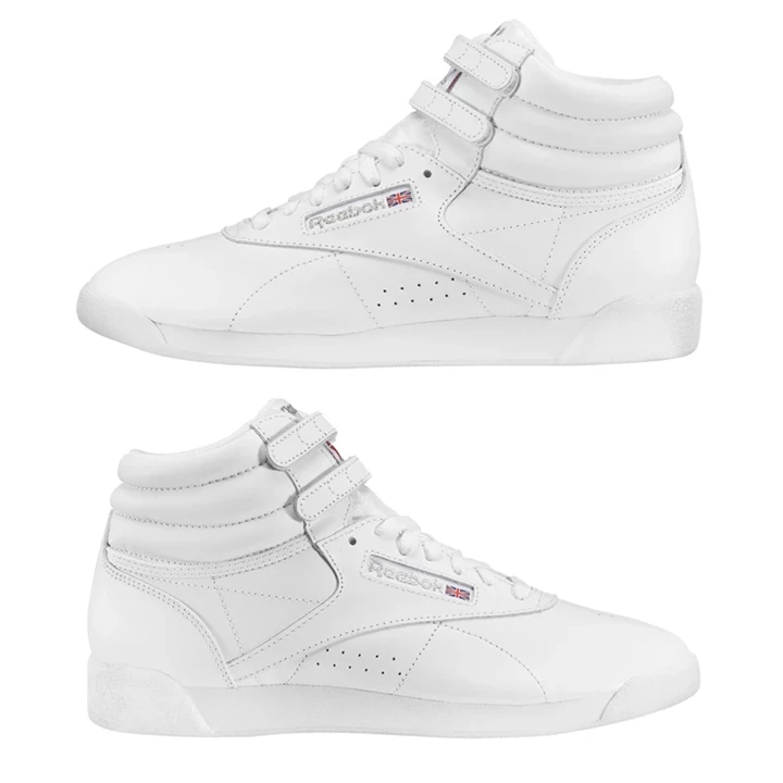 Zapatillas Reebok Freestyle Hi Mujer Blancas Plateadas | 420517HDO