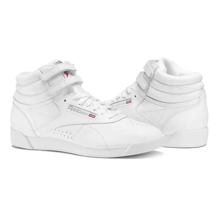 Zapatillas Reebok Freestyle Hi Mujer Blancas Plateadas | 420517HDO