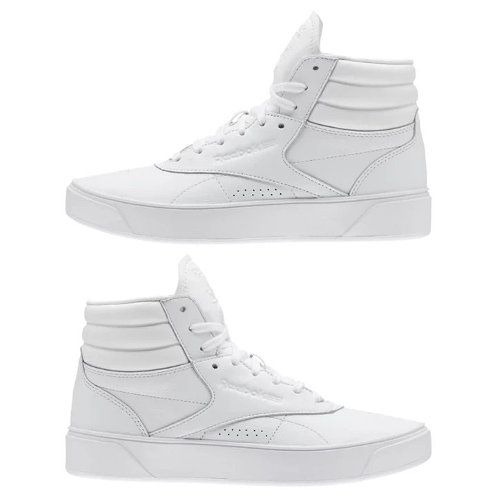 Zapatillas Reebok Freestyle Hi Nova Mujer Blancas Moradas | 619742HXU