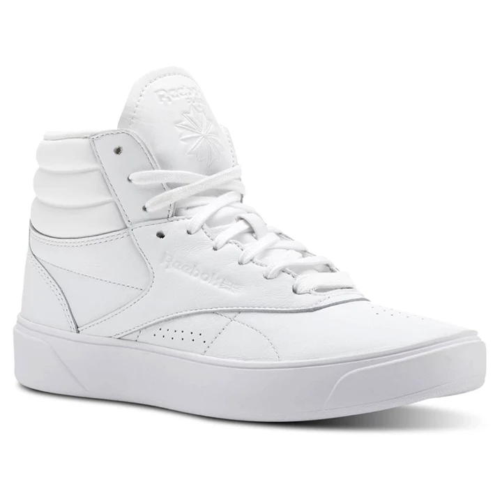 Zapatillas Reebok Freestyle Hi Nova Mujer Blancas Moradas | 619742HXU