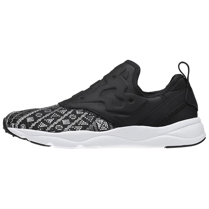 Zapatillas Reebok Furylite Slip On Gt Mujer Negras Plateadas Blancas | 290348XJW