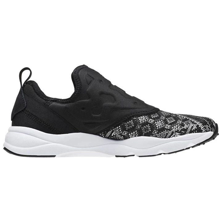 Zapatillas Reebok Furylite Slip On Gt Mujer Negras Plateadas Blancas | 290348XJW