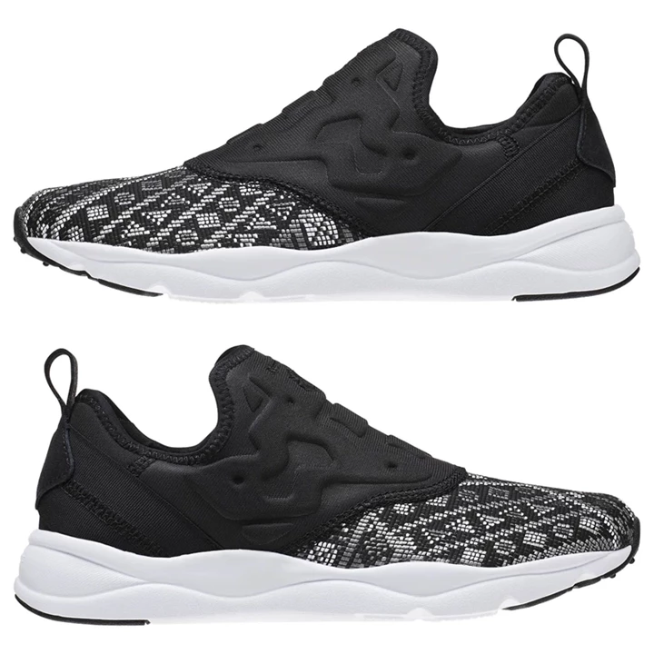 Zapatillas Reebok Furylite Slip On Gt Mujer Negras Plateadas Blancas | 290348XJW