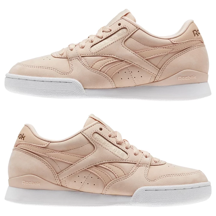 Zapatillas Reebok Phase I Pro Nude Nubuck Mujer Rosas Blancas | 605187IWJ